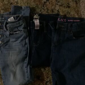 Girls Jeggings and Skinny Jeans, Size 8 and 10